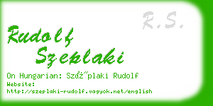 rudolf szeplaki business card